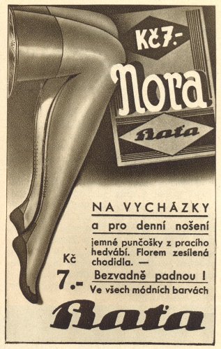 Punčochy Nora, Baťa, 1934