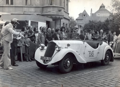 Táta na startu závodu Zbraslav-Jíloviště 1974