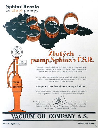 300 žlutých pump Sphinx v ČSR